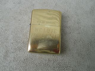 Zippo 1932 - 1990 Solid Brass Lighter