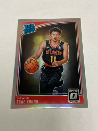 2018 - 19 Optic Basketball Trae Young Rated Rookie Silver Atlanta Hawks On Fire