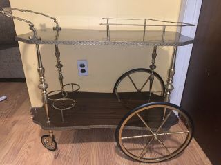 Very Rare Antique Bar Cart Trolly French Or Italian 5087.