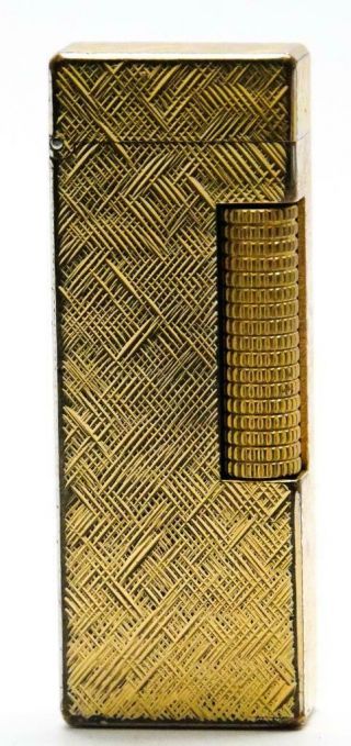 Vintage Dunhill Rollagas Lighter - Gold - Plated - Us Re 24163