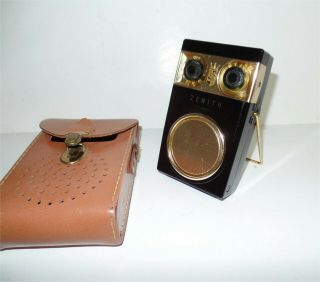 Vintage Transistor Radio Zenith Royal 500 Deluxe " Owl Eyes "