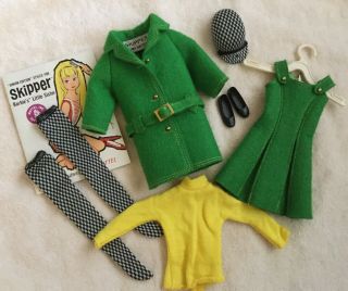 Vintage Barbie Mattel 1965 Skipper Town Togs 1922 Outfit Complete & Minty