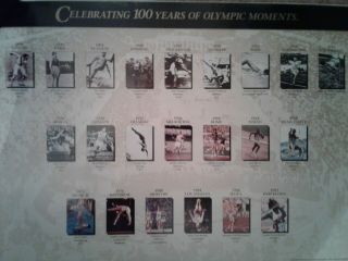 1996 Atlanta Olympics Poster Kodak - 100 Years Of Olympic Moments - 1896 - 1996