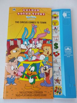 Vtg Golden Sound Story Tiny Toon Electronic Story Book The Circus Comes To Town