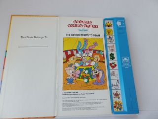 Vtg Golden Sound Story TINY TOON Electronic Story Book The Circus Comes To Town 2