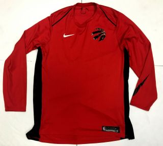 Toronto Raptors Alfonzo Mckinnie Game Warm Up Shirt Nike Dri - Fit Nba