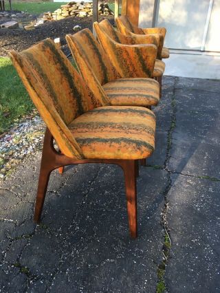 Mid Century Adrian Pearsall For Craft Associates Sculptural Walnut Dining Chairs 3
