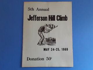 5th Annual Jefferson Hill Climb Program - 1969 - Schuylkill Haven,  Pennsylvania