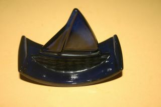 Unique Antique Vintage Levenger Cobalt Blue Sailboat Ink Blotter
