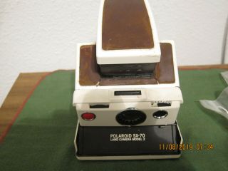 Vintage Polaroid Sx - 70 Land Camera Model 2 Ivory White No Film