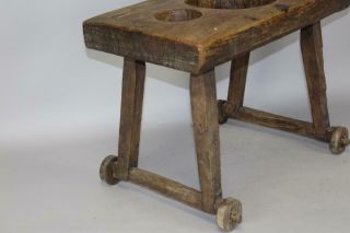 A RARE 19TH C PENNSYLVANIA BABY OR CHILD ' S WALKER TENDER IN OLD GRUNGY SURFACE 2