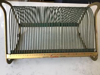 Vintage Metal Wire Luric 50 Record Holder Rack Stand Mid Century Albums Lp 50s