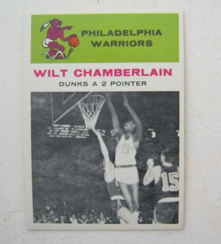 1961 - 62 Fleer Basketball Wilt Chamberlain Rc Ia 47 Vg - Ex Or Better