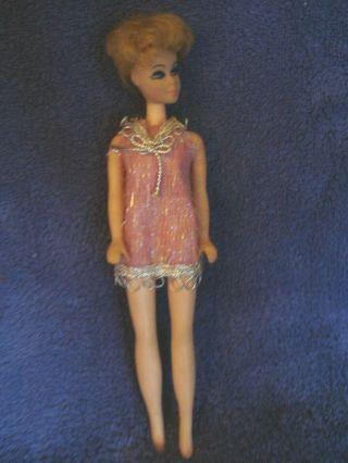 Vintage.  1970 Topper H11a Dawn Doll.  Blonde,  In Pink Sparkle Dress - Hong Kong