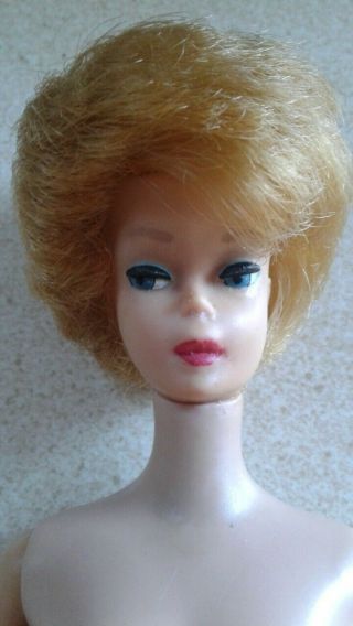 Vintage Mattel Blonde Bubble Cut Straight Leg Barbie Doll