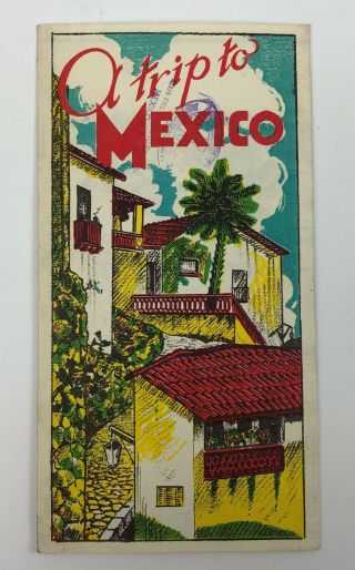 Vintage Pemex Oil 1939 Laredo Mexico City Road Map