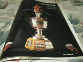 Chris Chelios Montreal Canadiens Poster Color 8 By 11 James Norris Trophy