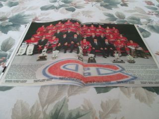 Montreal Canadiens Team Poster Color 16 By 11 1988 - 1989