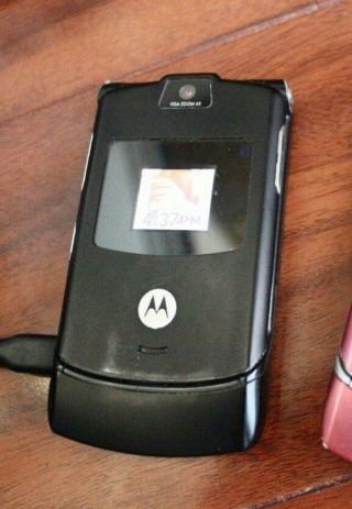 Motorola Razr V3 Cingular Vtg Black X 2