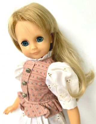 Vintage Gotz Doll 18” Tall All Vinyl Sleep Blue Eyes Outfit Euc