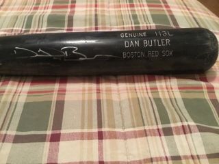 Dan Butler Boston Red Sox Signed Game Louisville Sligger Bat/ 2011 Afl