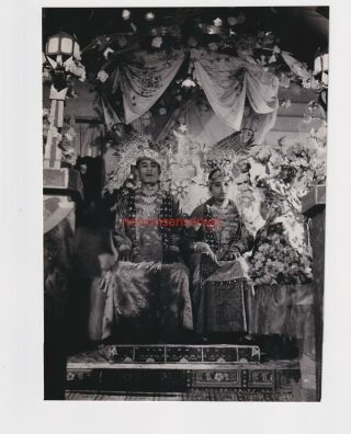 Singapore Malay Chinese Bridegroom & Bride Unique Vintage Photograph 1930s - 14
