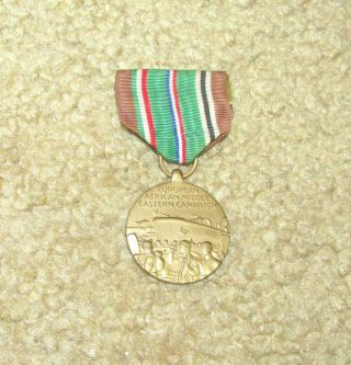 Vintage World War Ii European African Middle Eastern Campaign Medal Pin Ribbon