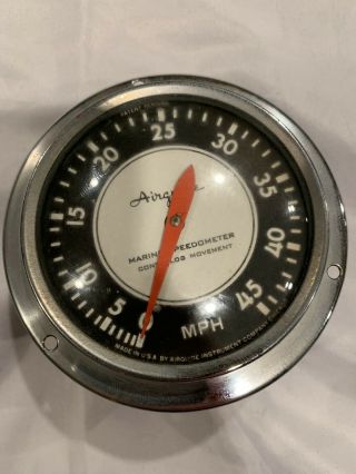 Vintage Airguide Marine Speedometer