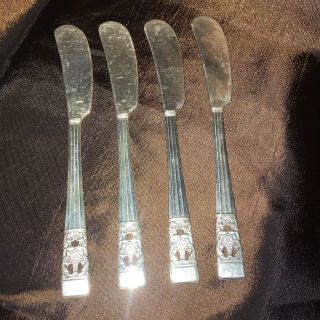 Oneida Community Silverplate Coronation Set of 4 Butter Spreader 6 1/4” Vintage 2
