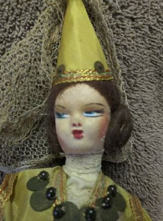 Vintage Felt Painted Doll - Girl - Lenci Design ?