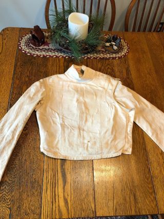 Vintage Antique Cotton Canvas Fencing Jacket