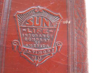 Bank Book Sun Life Insurance Baltimore,  MD Old Vintage Antique 2