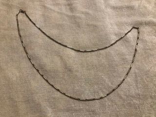 Vintage 925 Taxco Mexico Sterling Silver Necklace Stamped Tm -