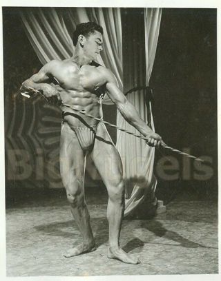 1950s Vintage Mizer Amg Male Nude Leonard Chambers Handsome Jock Beefcake
