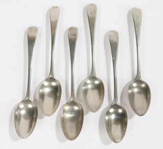 Set Of Six 6 George Iii Solid Silver Large Spoons 1797,  London Duncan Urguhart