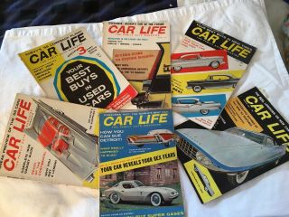 6 Issues Car Life Magazines,  1957 Feb,  April,  May,  July,  Sept,  Nov