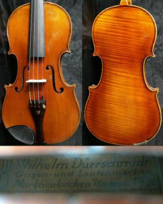 Fine 4/4 Antique German Violin Wilhelm Durrschmind C.  1930 Fiddle 小提琴 ヴァイオリン