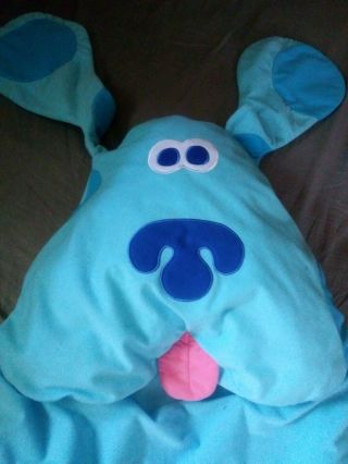 Vintage Blues Clues Dog Shaped Sleeping Bag With Plush Head Pillow