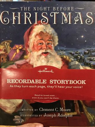 Hallmark The Night Before Christmas Vtg Santa Record Your Voice Storybook