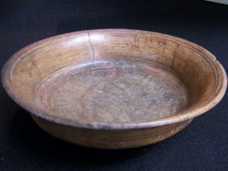 Fine Authentic Ca 600 Ad Mayan Late Classic Polychrome Dish From Guatemala