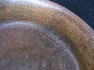 FINE AUTHENTIC CA 600 AD MAYAN LATE CLASSIC POLYCHROME DISH FROM GUATEMALA 2