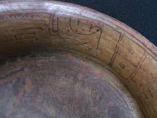 FINE AUTHENTIC CA 600 AD MAYAN LATE CLASSIC POLYCHROME DISH FROM GUATEMALA 3