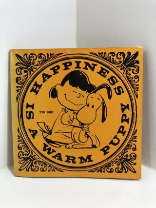 Vintage 1970 Happiness Is A Warm Puppy Book Charles M Schulz