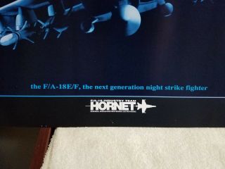 Vintage Air Force advertising Poster F/A - 18E/F Hornet Navel Fighter Jet 2