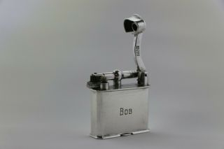 Vintage Sterling Silver Lift Arm Pocket Lighter - Made In Mexico -