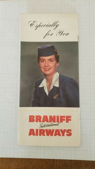 1954 Braniff International Airways Airline Flight Souvenir Booklet
