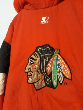 Vintage Nhl Chicago Blackhawks Starter Jacket Mens Xl