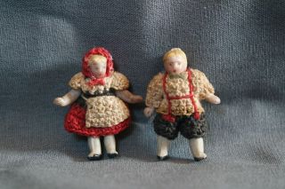 Antique Miniature All Bisque Carl Horn Dolls Germany C 1910