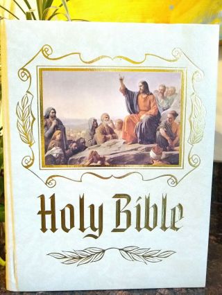Vintage 1988 Heirloom Family Holy Bible Edition King James Version Red Letter