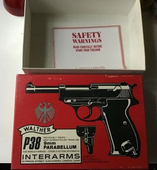 Vintage Empty Walther P38 9mm Parabellum Pistol Box